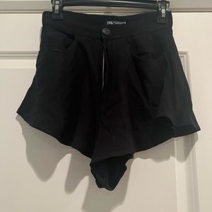 Zara Black Flowy Shorts